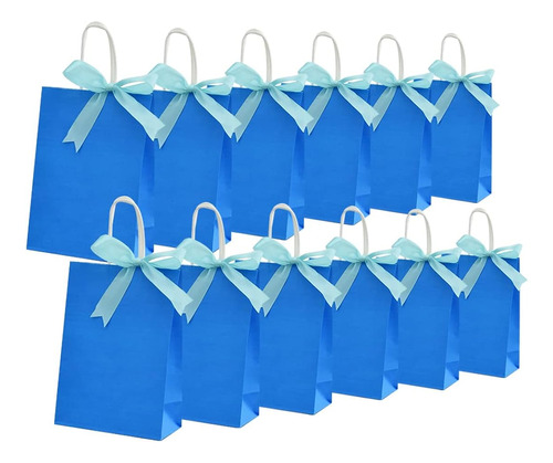 Bolsas De Regalo Pequeñas Bolsas De Papel Azul Con Asas