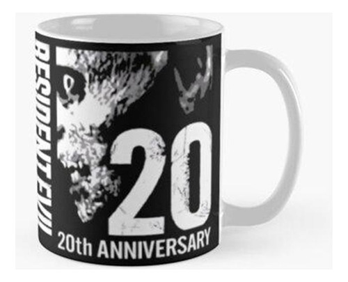 Taza X4 Resident Evil - 20 Aniversario Con Texto De Aniversa