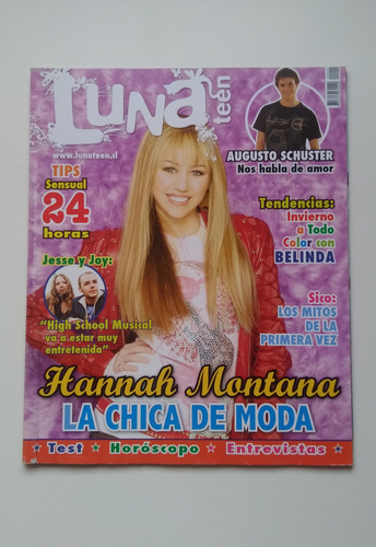 Revista Luna Teen N° 2 - 2008 Hannah Montana/josse Y Joy. J (Usado)