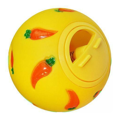 2 Bola De Para Mascotas, Cuenco Alimentador Lento, Amarillo