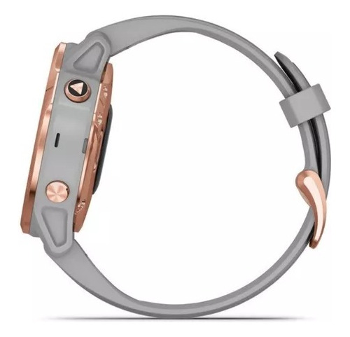 Garmin Fenix 6s Zafiro Rose Gold Correa Silicona Gris 42mm