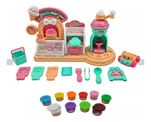 Juguete Kit Maquina De Helados Plastilina-arcilla Tipo Playd Color Rosa