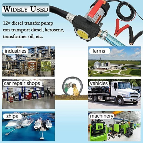 Kit Bomba Trasvasije Diesel 12v 175w Manguera Pistola