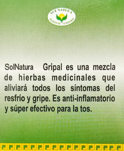 Té Gripal Hierba Global 25 Saquitos 30g Infusión
