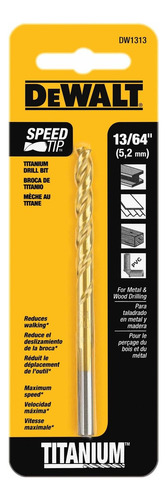 Dewalt Dw1313 Broca Helicoidal De Punta Dividida De Nitruro 