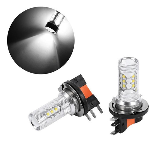 2 Unids/1 Par Blanco 80w H15 Bombillas Led Coche Luces Lámpa