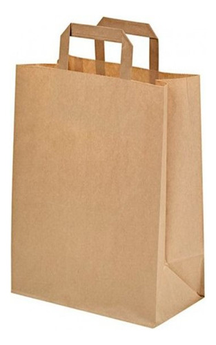 Bolsa De Papel Kraft 200x100x280mm X50un