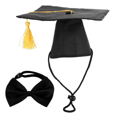 Gorras De Graduación Para Mascotas Con Pajarita Y Collar Par