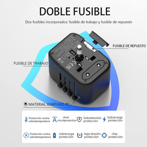 Adaptador Internacional - Adaptador Universal Todo En Uno