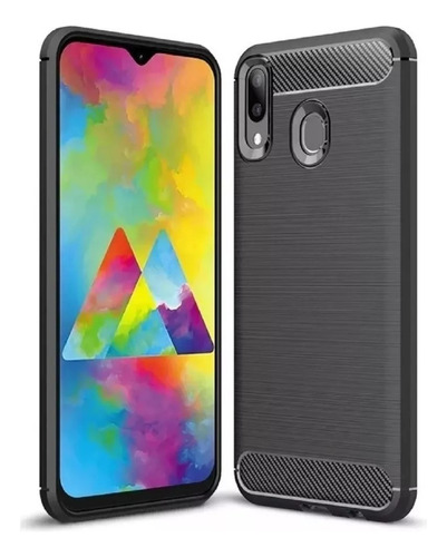 Funda Tpu Fibra Carbono Para Samsung A10 + Templado 9d