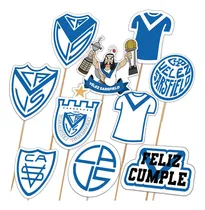 Comprar Topper Pincho Cupcake Muffins Torta X10u Velez Sarsfield Azul Velez Sarsfield