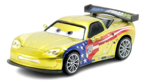 Disney Cars 2 Jeff Gorvette Metallic Finish Sem Embalagem