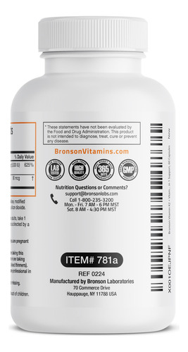 Suplemento De Vitamina K2 Bronson (mk7) Com D3 5000 Ui 60 Cá