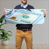 Comprar Cuadro Grande 30x80 Cm Dinero Cuadro De Dolares