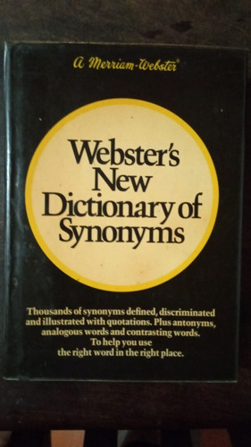 Webster's New Dictionary Of Synonyms