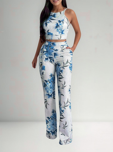 Conjunto De Pantalones Cortos De Verano Con Estampado Sin Ma