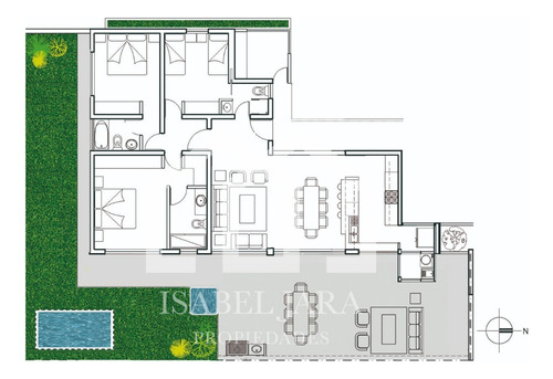 Compra C/arriendo Depthouse 3d/3b/jardín - Las Condes