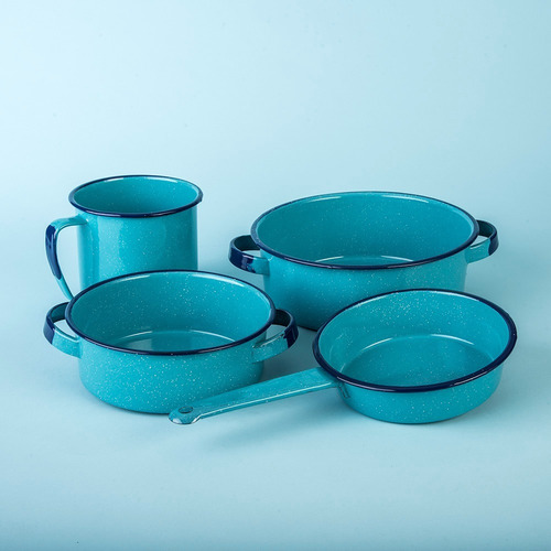 Imagen 10 de 10 de Batería De Cocina Popular 10 Piezas De Peltre Cinsa