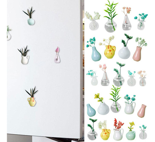 Set De 4 Pegatinas Para Minijarrón De Cerámica Para Nevera,