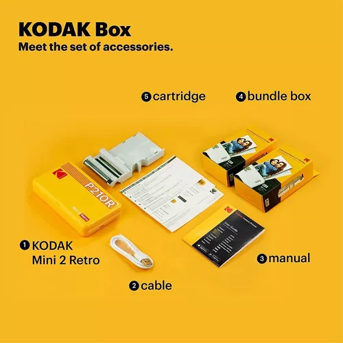 Kodak Mini 2 Retro 2 1x3 4 Impresora Fotogr Fica Port Til