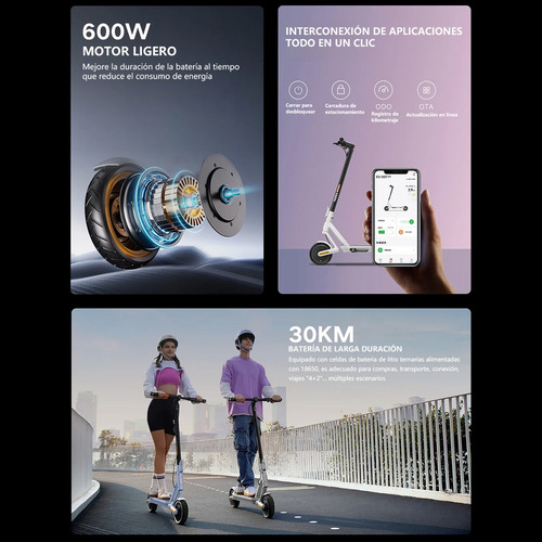 Yadea Autonomía 30km Alloy Scooter Motor De 600w 25km/h