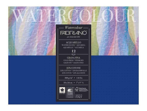 Bloque De Acuarela Fabriano Watercolour 300 G/m2