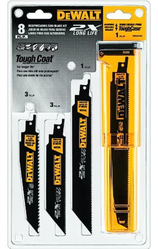 Hojas De Sierra Reciproca Dewalt, Bimetalicas, 8 Piezas (d