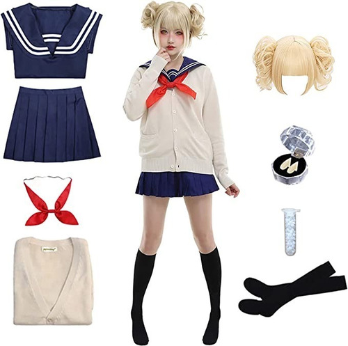 Disfraz Anime Himiko Toga Incluye Accesorios Y Peluca