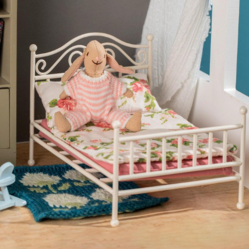Cama En Miniatura, Juguete Para Niños, Modelo De Negro