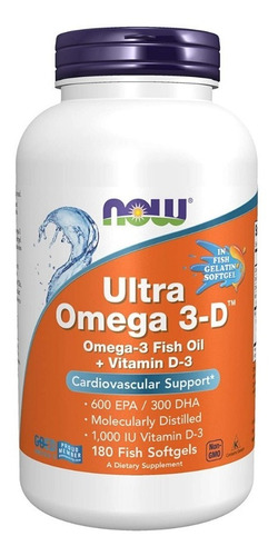 Ultra Omega-3 180caps Nowfoods - Unidad a $2094