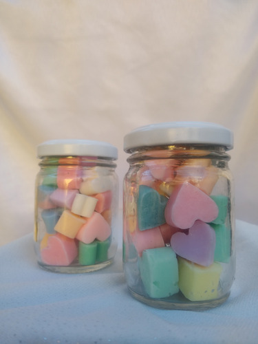 Jabones De Corazón Para Souvenirs En Frascos X 10