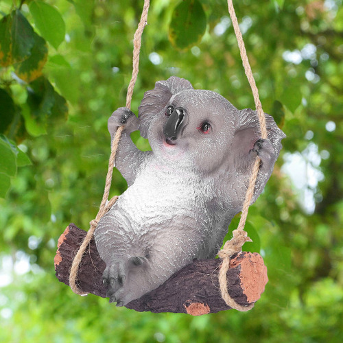 Escultura De Estatua De Koala Oscilante De Resina