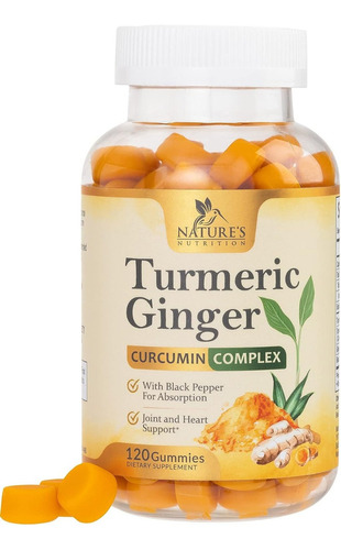 Nature's Nutrition | Turmeric Ginger Complex | 120 Gummies