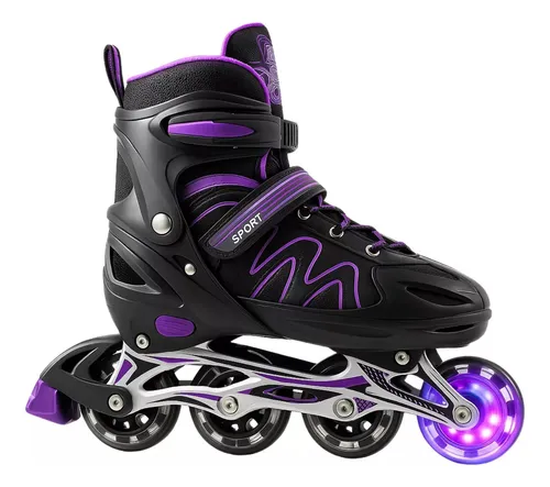 Patins Roller In Line Ajustável 26-31 / 31-36 / 37-40 + Led!