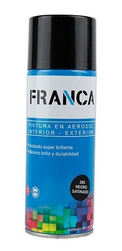 Pintura En Spray Aerosol Negro Satinado 400 Ml