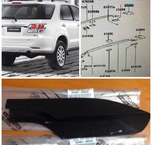 Tapa Trasera Derecha De Parrilla De Techo Toyota Fortuner