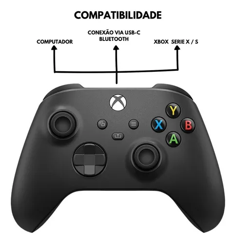 Controle Xbox Wireless Series X|s Carbon Black Carbon Black