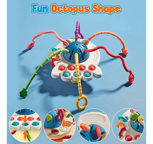 Juguete Montessori Silicone Actividad Cognitiva Sensorial