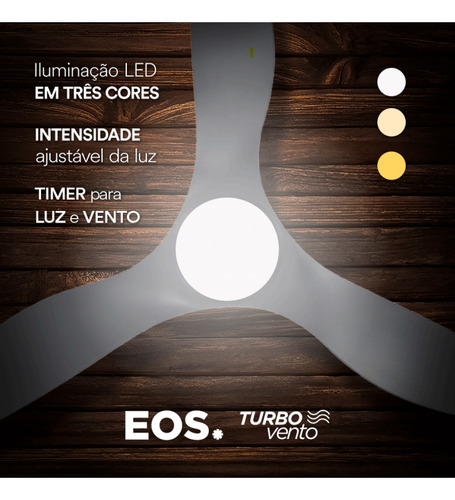 Ventilador De Teto Eos C/ Controle 150w Preto Evx110p 127/220V