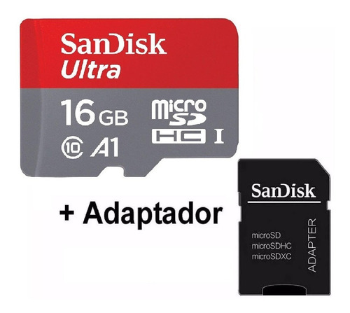 Cartão De Memória Micro Sd 16 Gb Sandisk Ultra 98 Mbs