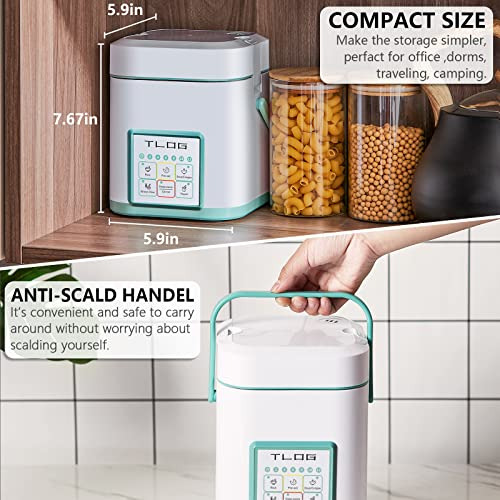 Mini Panela De Arroz Tlog 25 Xícaras Não Cozidas E Saudáveis