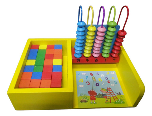 Juego Madera Matemático Didáctico Calculador Abaco