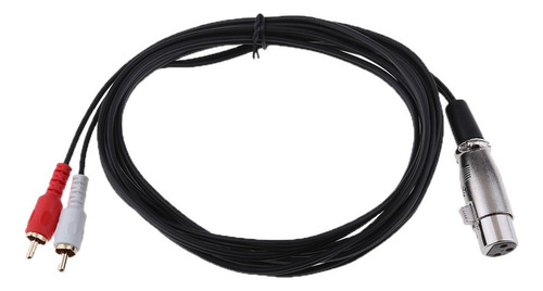 // 3pin Xlr A 2 Rca Plug Splitter Adaptador De Sonido Cable