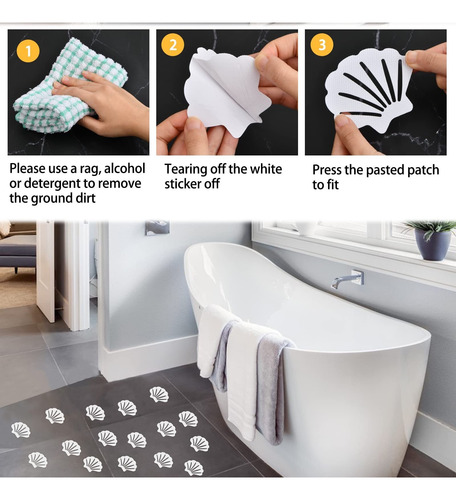 Paquete 20 Pegatinas De Ducha Transparentes Antideslizantes