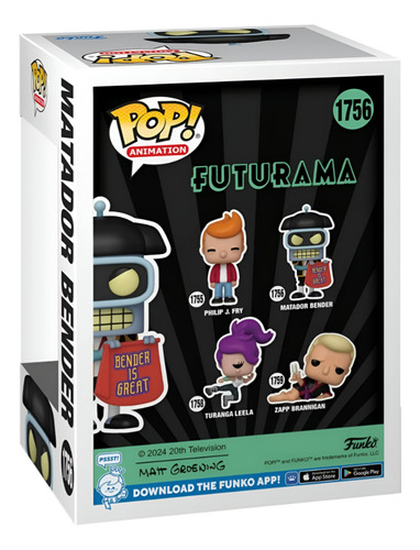 Figura Matador Bender 1756 (futurama) Funko Pop!