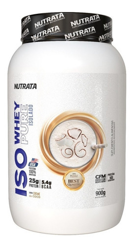 Iso Whey Pure Sabor Creme De Coco 900g Whey Protein Nutrata