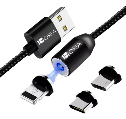 Cab 253 Cable De Carga Magnetico + 3 Puntas Pack De 3 Pz