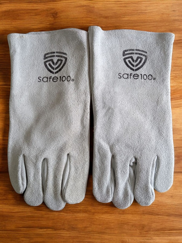 Guante De Carnaza Para Soldar 14 Gris Safe 100