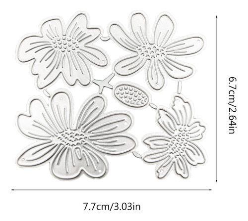 Troqueles Para Cortar Metal Con Forma De Flor (1 #mold), Pla