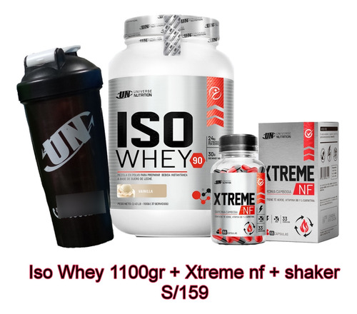 Iso Whey 1100gr + Xtreme Nf + Shaker + Delivery Gratis. 